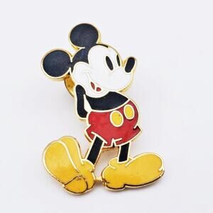 Disney Mickey Classic Pose Pin Red Yellow Enamel Collectible